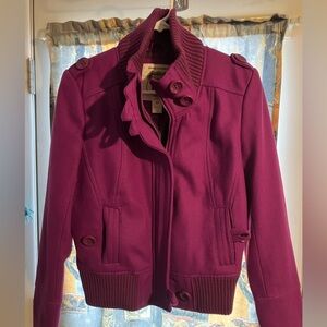 Women's vintage fuchsia Route 66 bomber Jacket